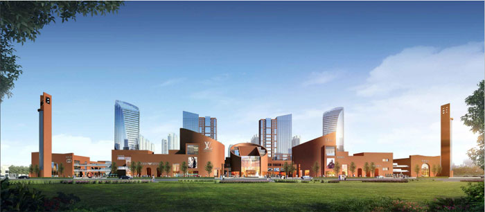 新疆聚铭砂之船奥特莱斯商业集群项目新疆23.2万㎡设计案例