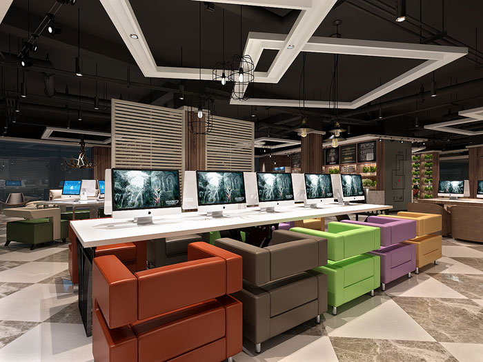 沈阳西格网咖室内装修设计案例效果图